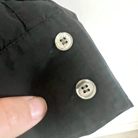 Layfayette 148 New York Black Long Sleeve Roll Tab Shirtdress/Tunic Top Size 16 - Picture 10 of 12